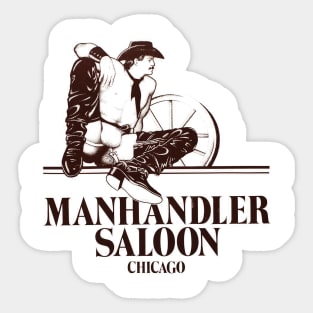 Manhandler Saloon Vintage Gay Retro Leather Western Sticker